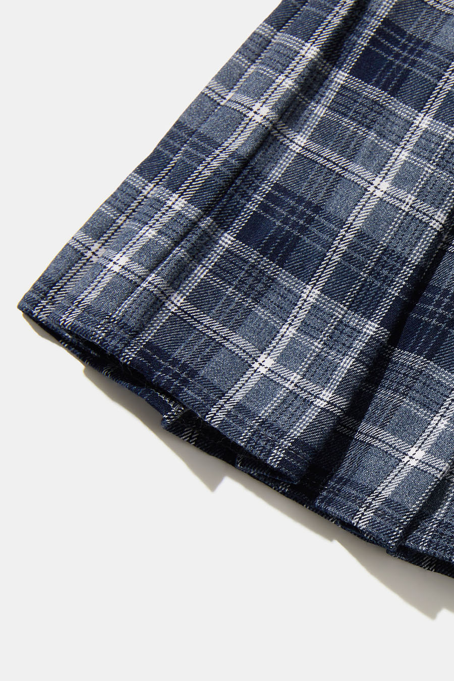 Plaid Drawstring Pleated Mini Skirt|yescci