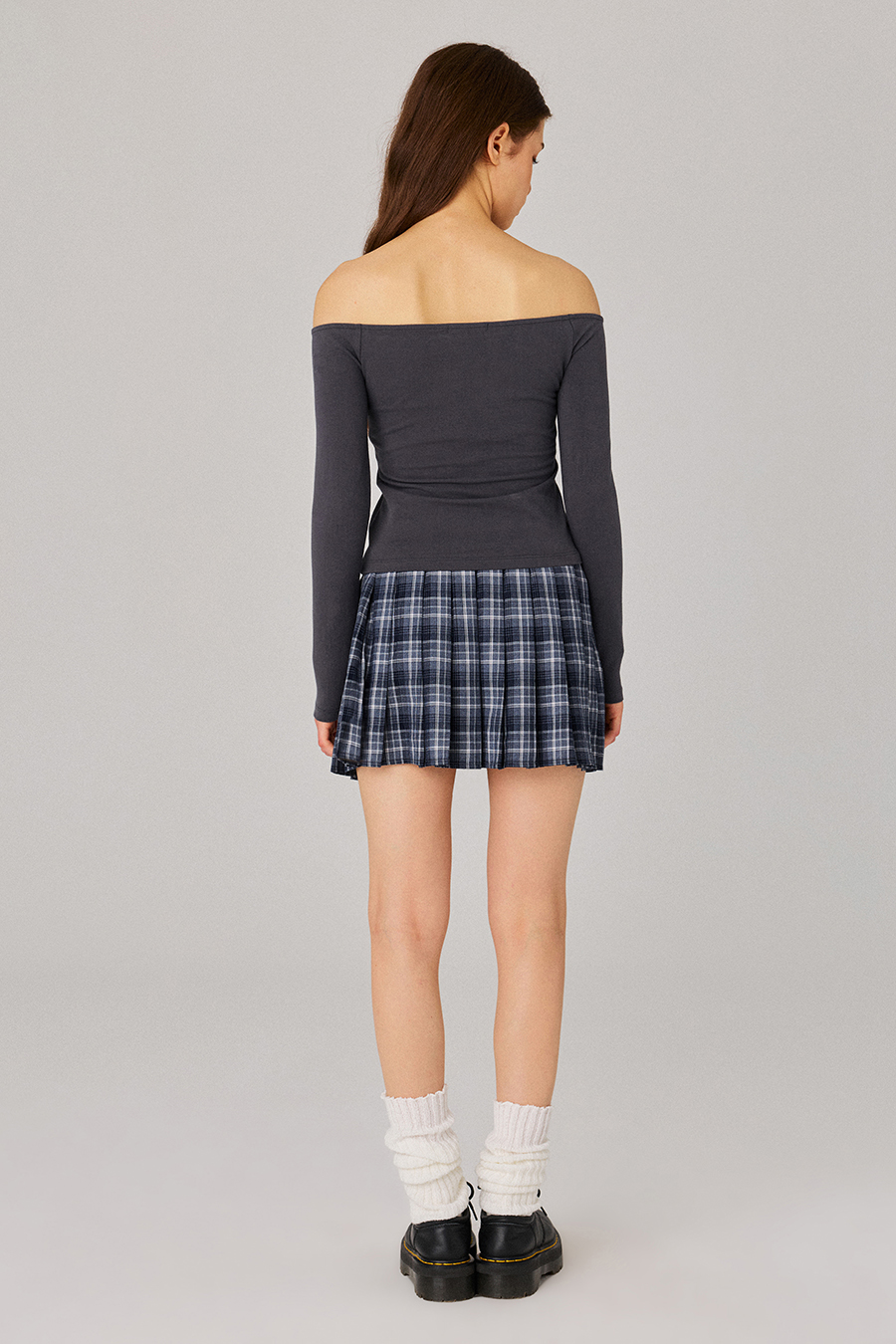Plaid Drawstring Pleated Mini Skirt|yescci