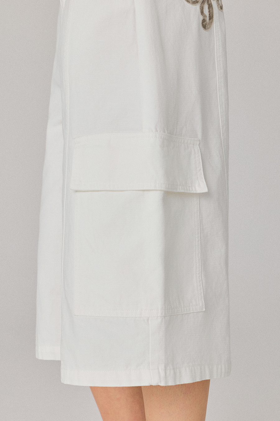 Embroidered Cargo Bermuda Shorts
