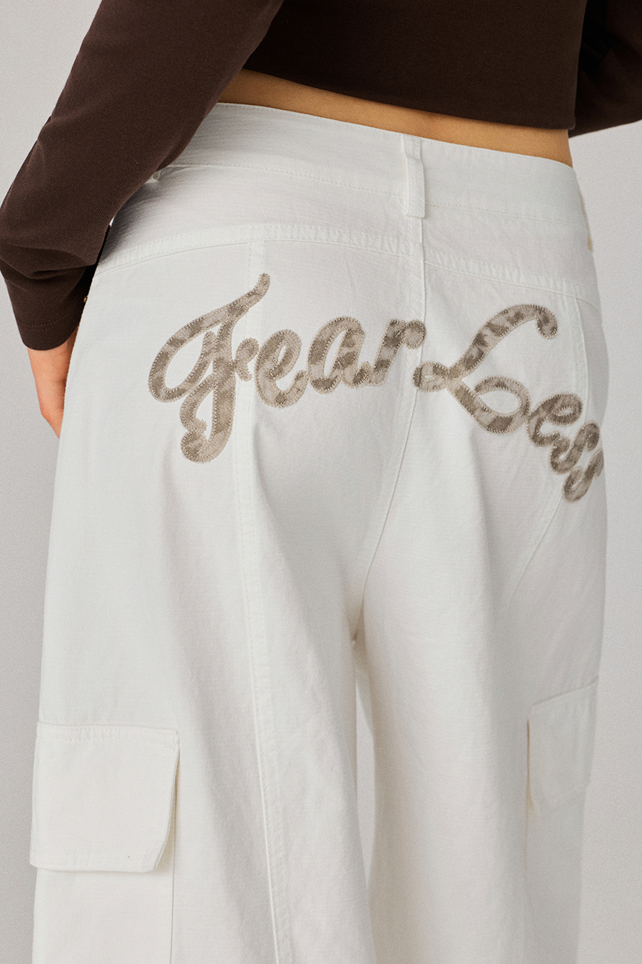 Embroidered Cargo Bermuda Shorts