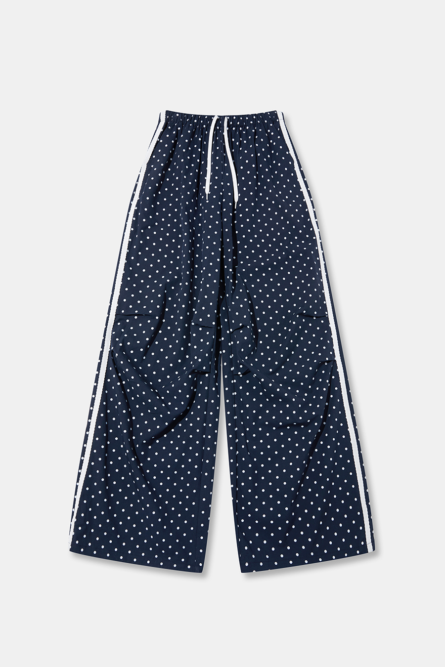 Polka‑Dot Drawstring Flare Pants