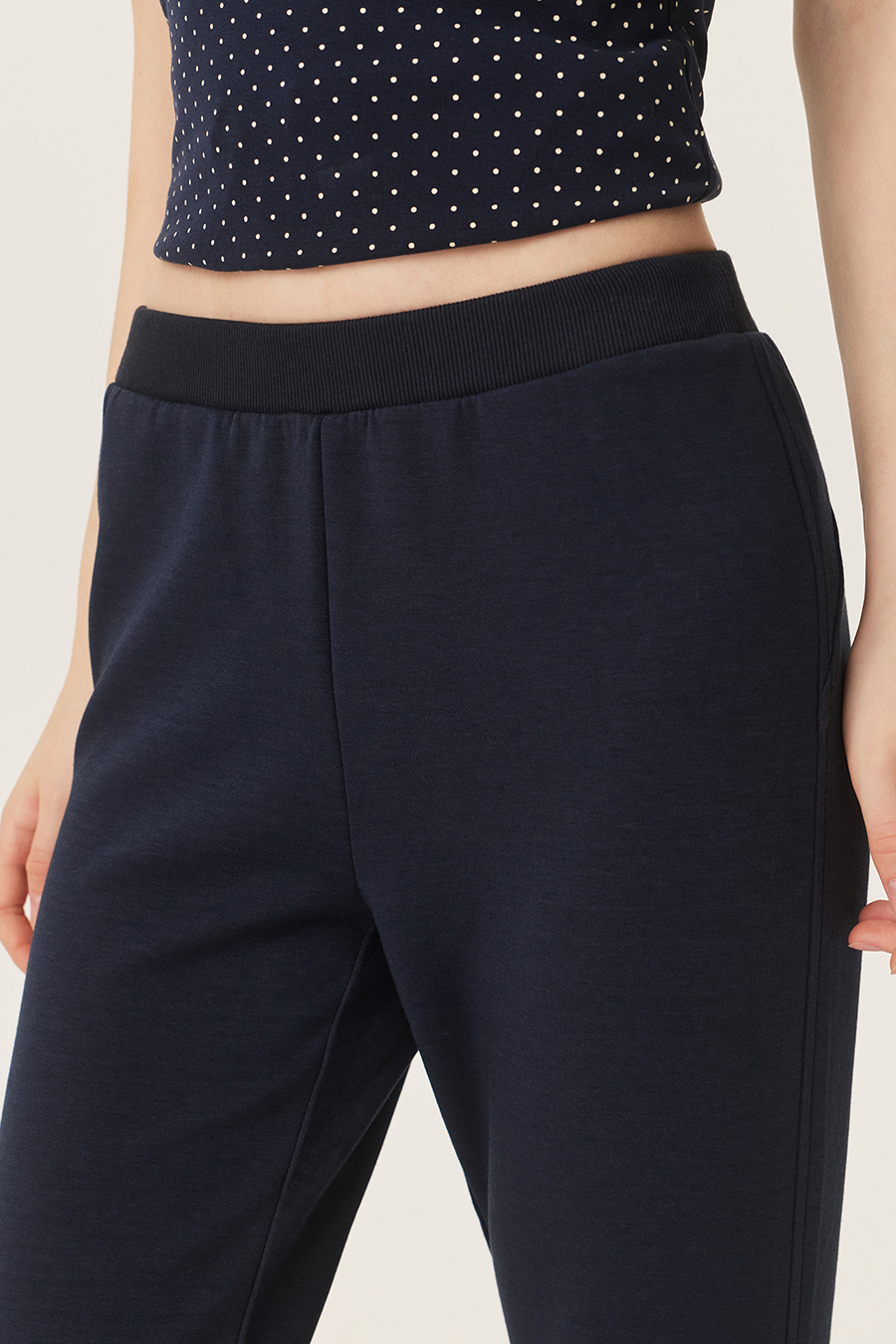 Solid Flare Knit Pants