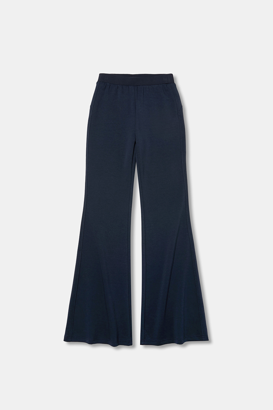 Solid Flare Knit Pants