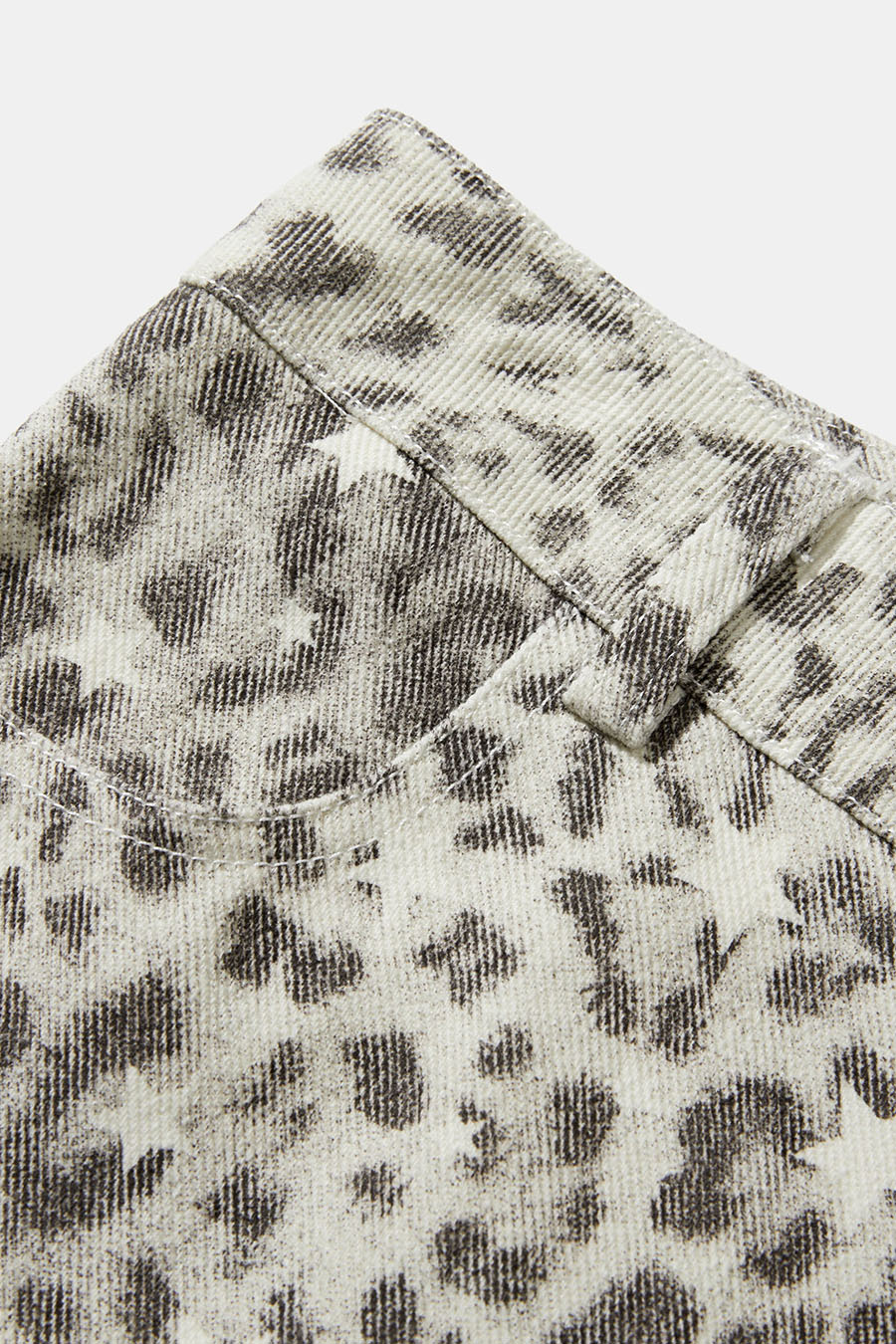 Leopard Star Print Cargo Flare Pants