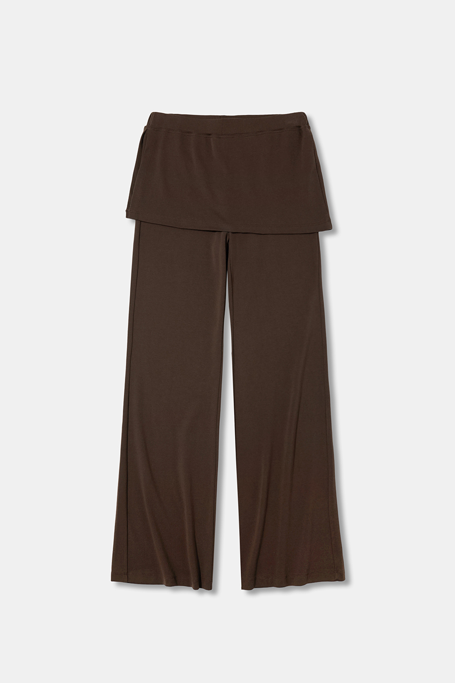 Skirted Wide Leg Casual Pants|yescci
