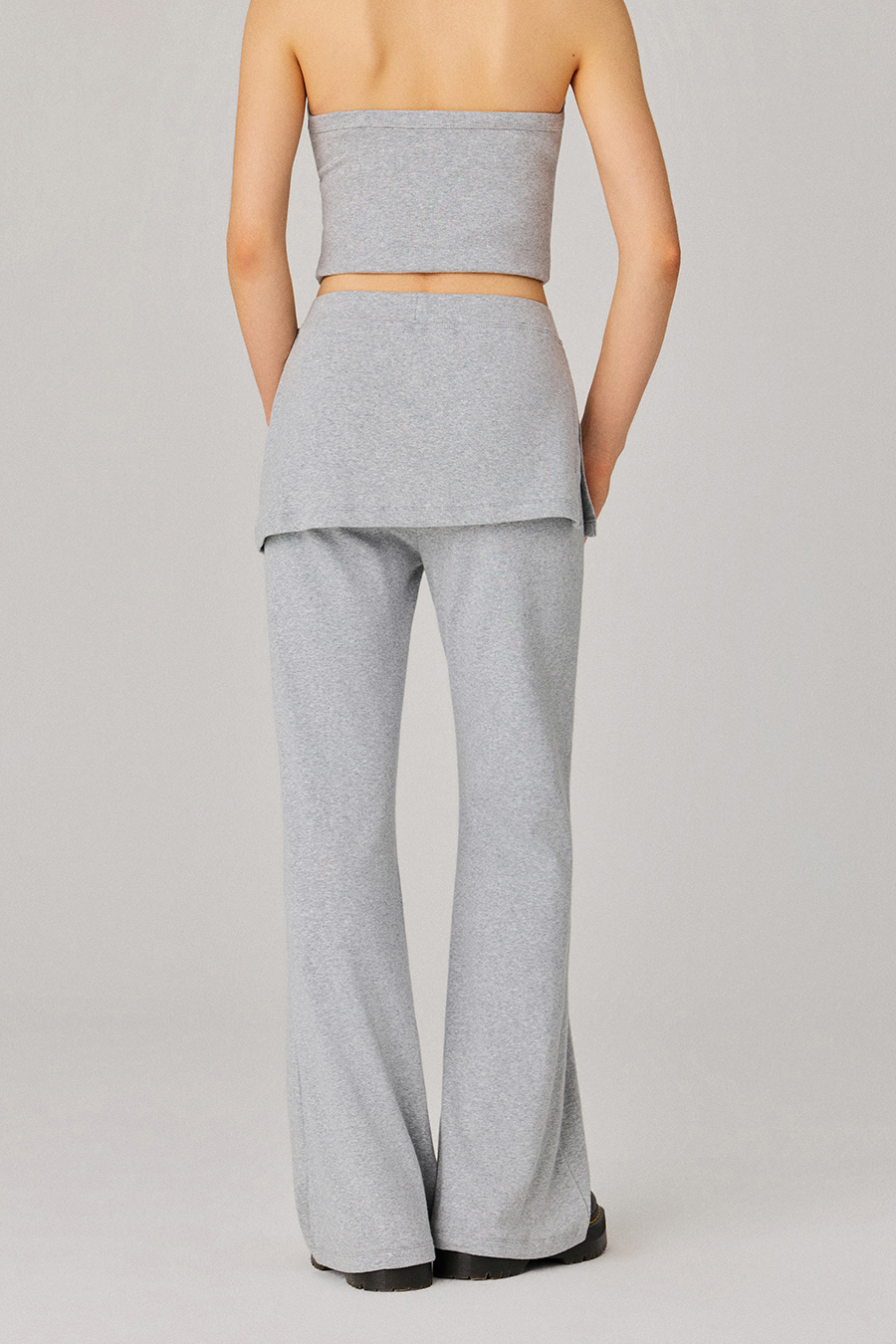 Skirted Wide Leg Casual Pants|yescci
