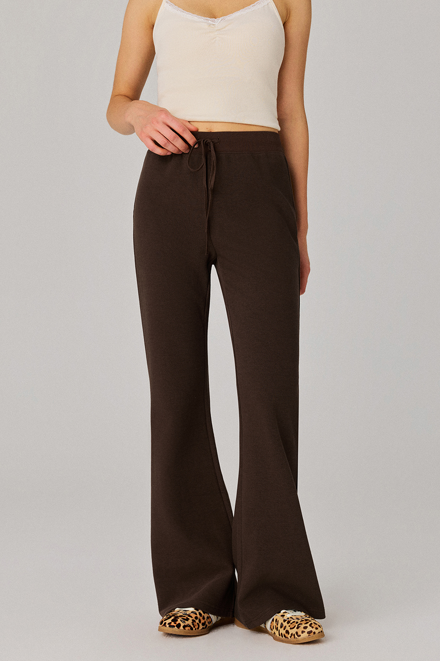 Drawstring Flare Sweatpants|yescci