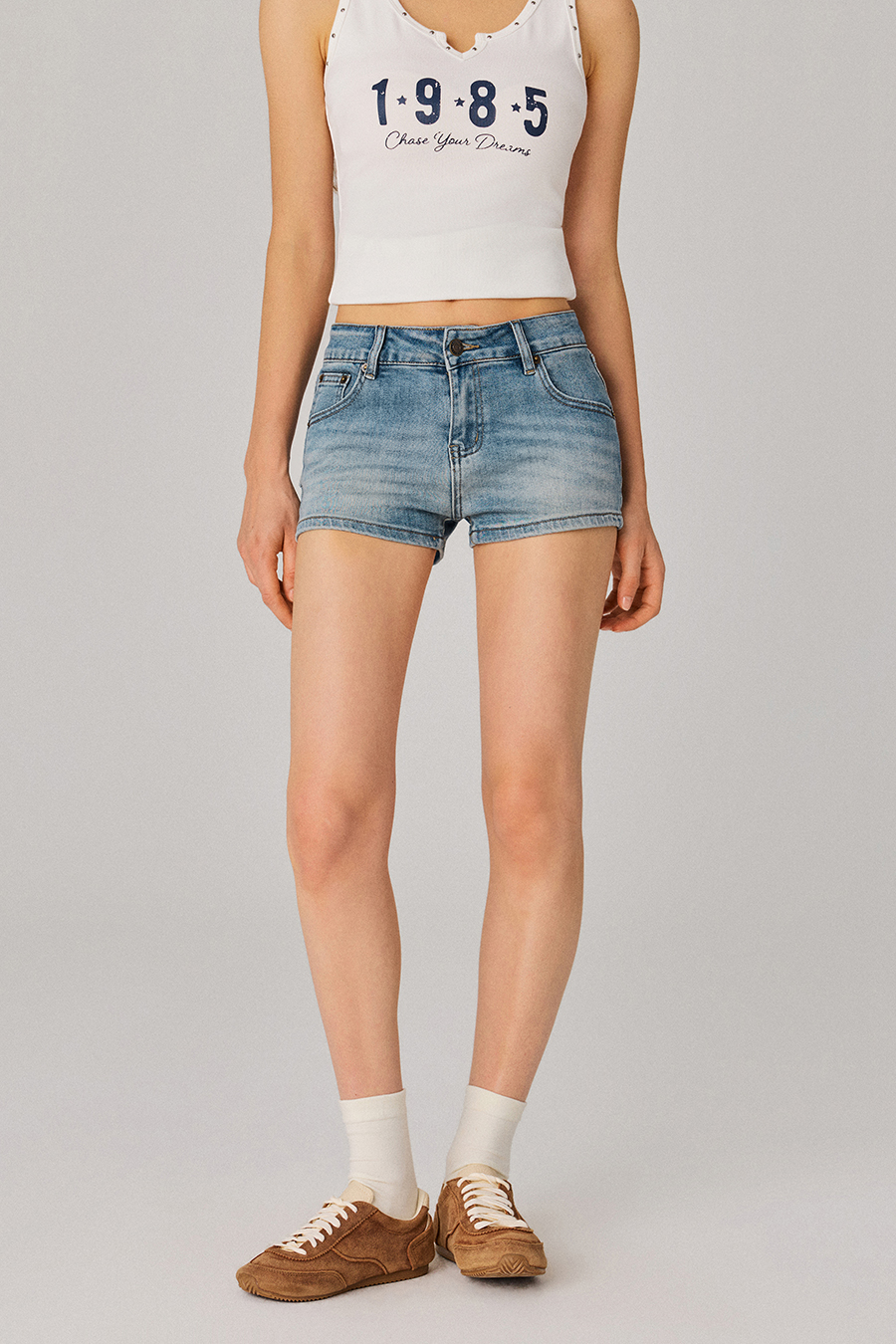 Vintage Slim Denim Shorts