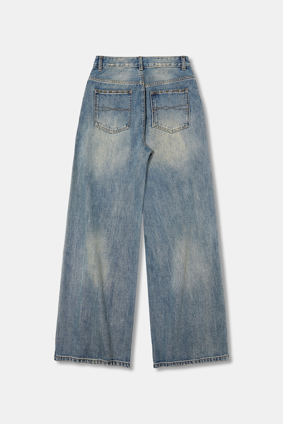 Vintage Wash High‑Waist Denim