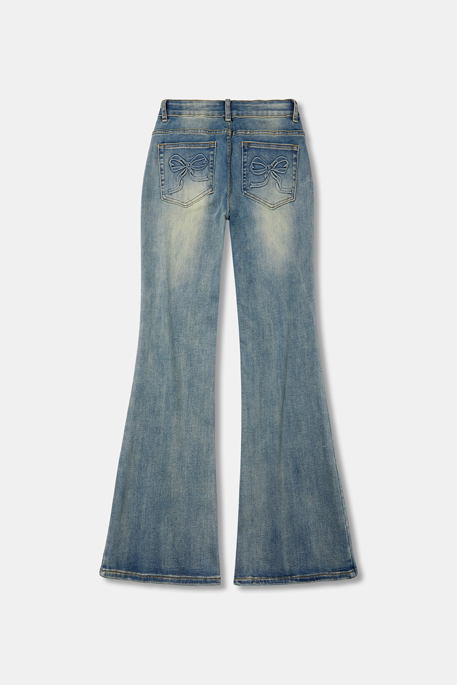 High‑Waisted Flare Jeans