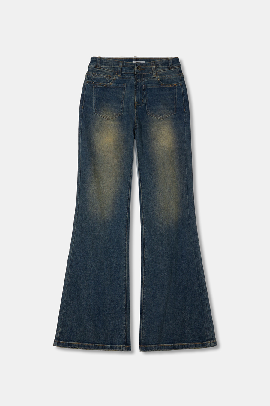 High‑Waist Flare Denim Jeans|yescci