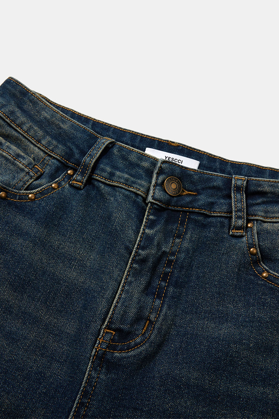High‑Waist Flare Denim Jeans|yescci