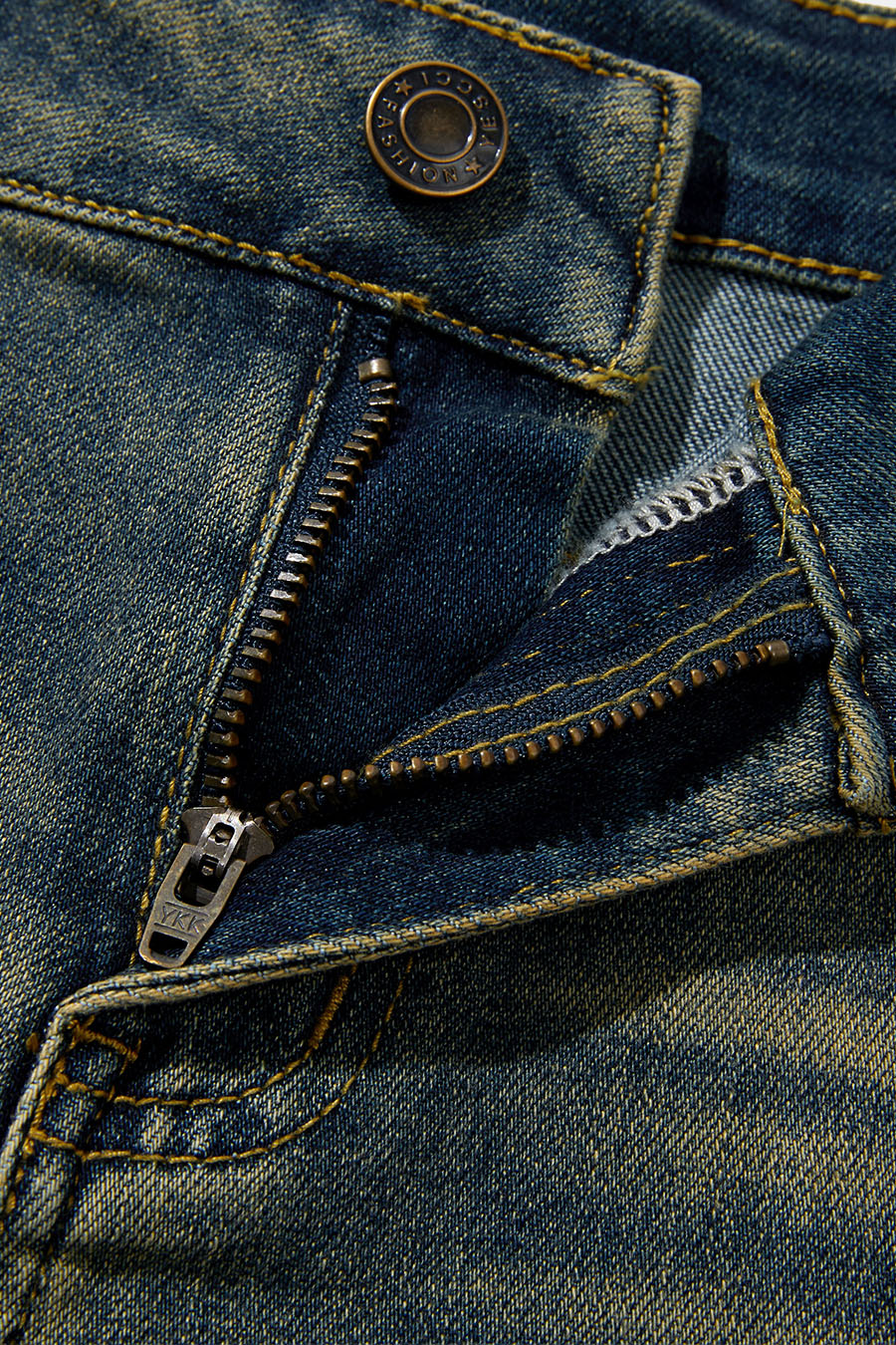 Rivet Decor Denim Mini Shorts