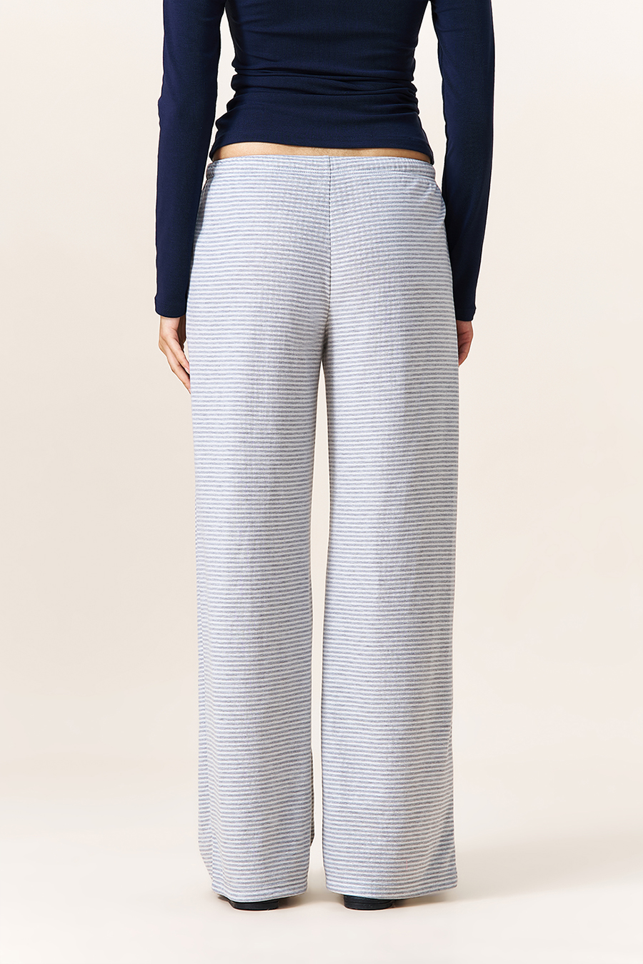 Striped Drawstring Wide Leg Pants|yescci