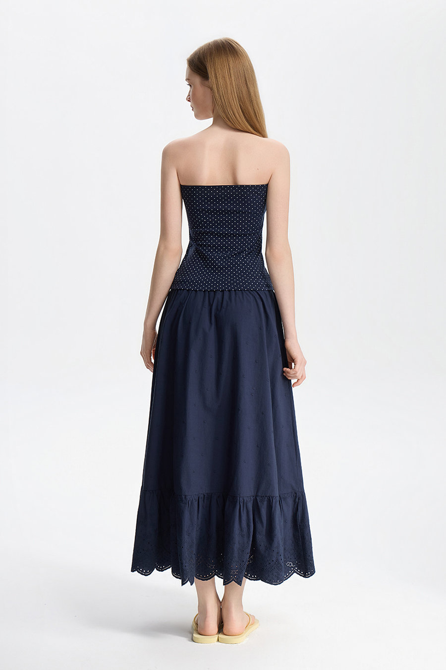 Cut-Out Ruffle Maxi Dress|yescci