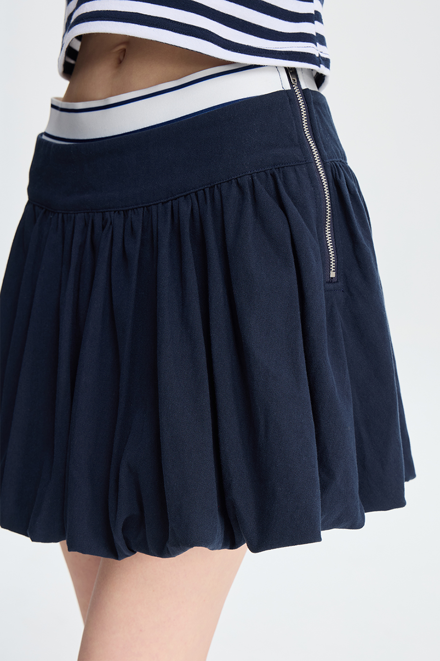 Casual Elastic Waist Bubble Skirt|yescci