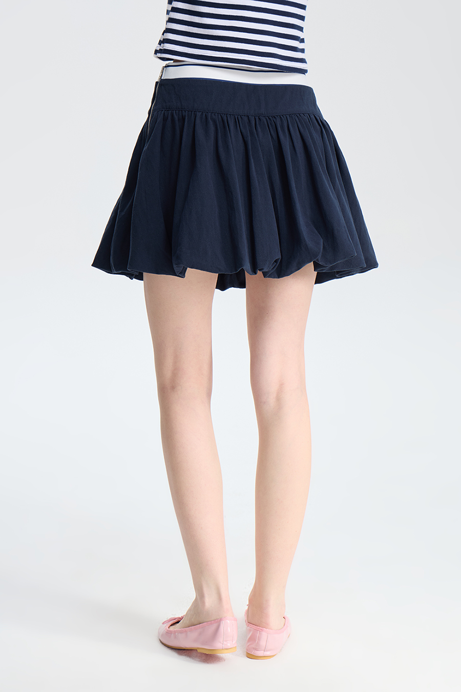 Casual Elastic Waist Bubble Skirt|yescci