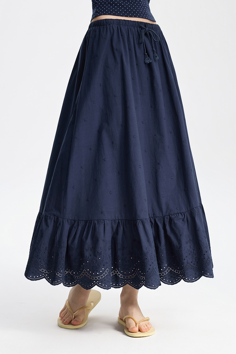 Cut-Out Ruffle Maxi Dress|yescci