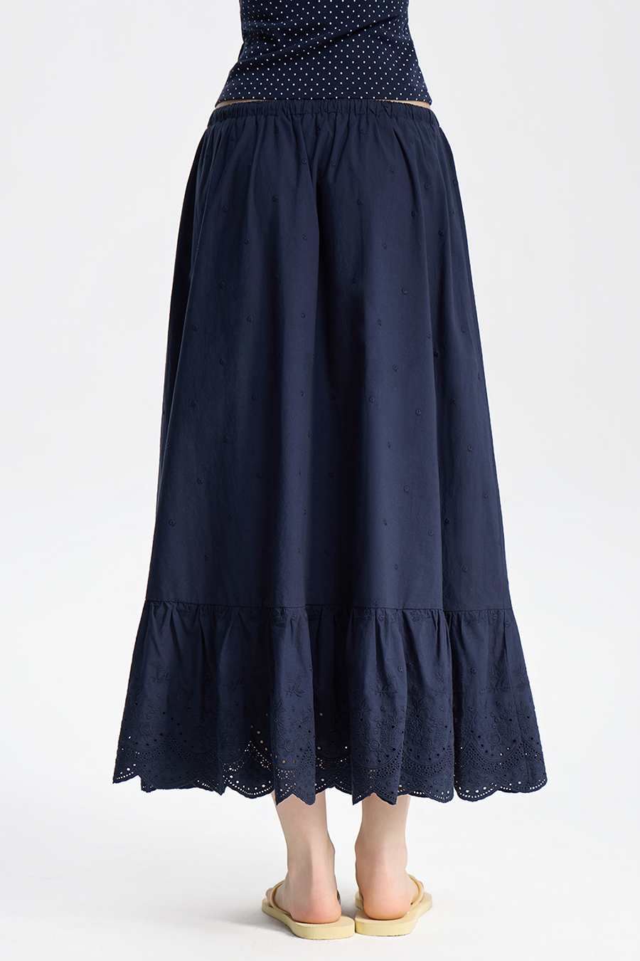 Cut-Out Ruffle Maxi Dress|yescci