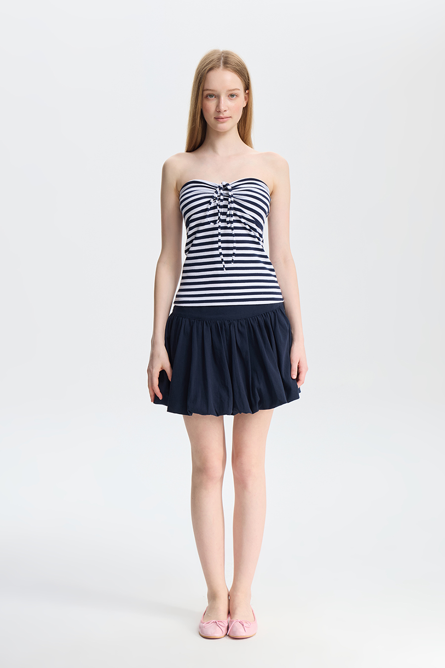 Casual Elastic Waist Bubble Skirt|yescci
