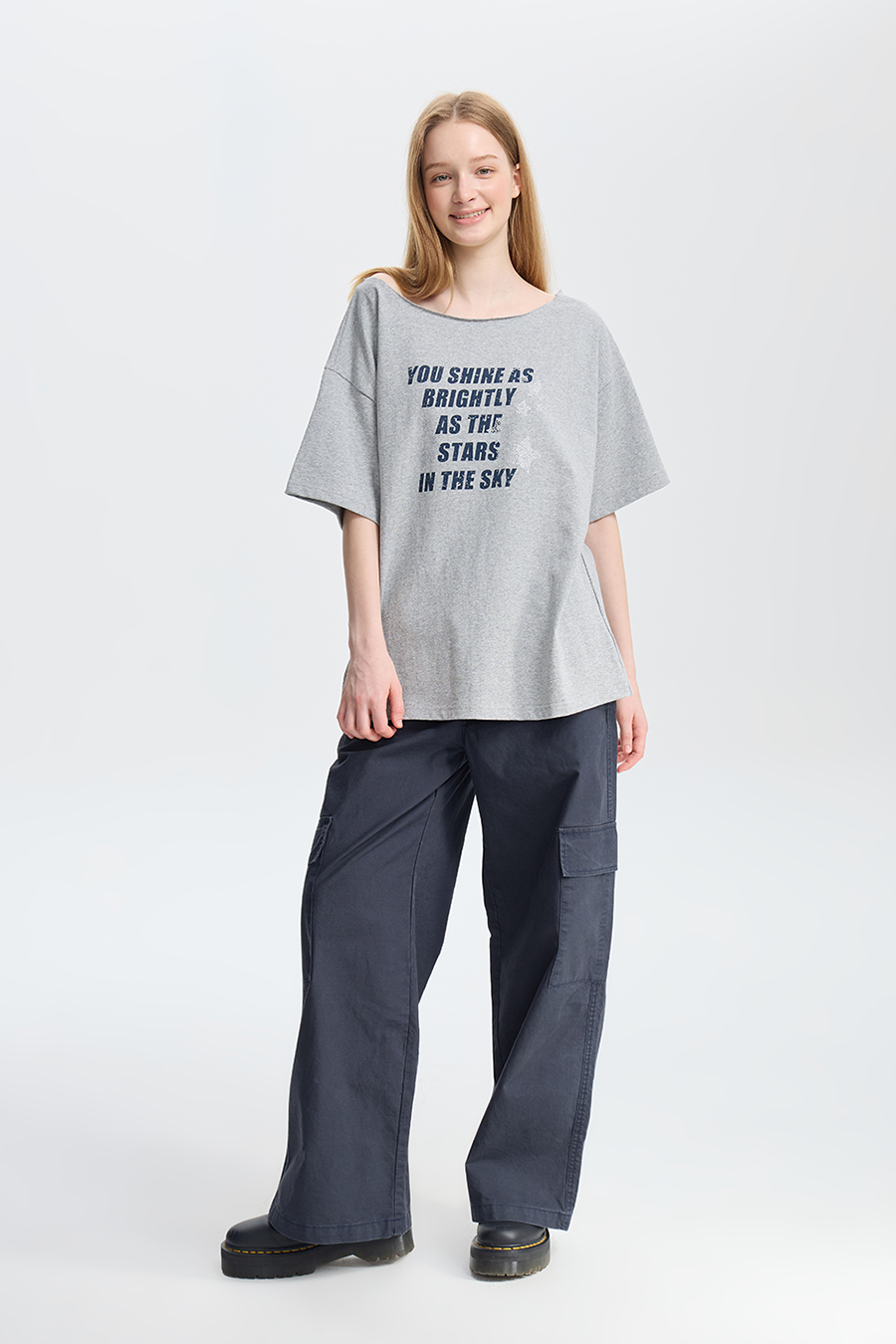 Double Waistband Wide Leg Cargo Pants|yescci