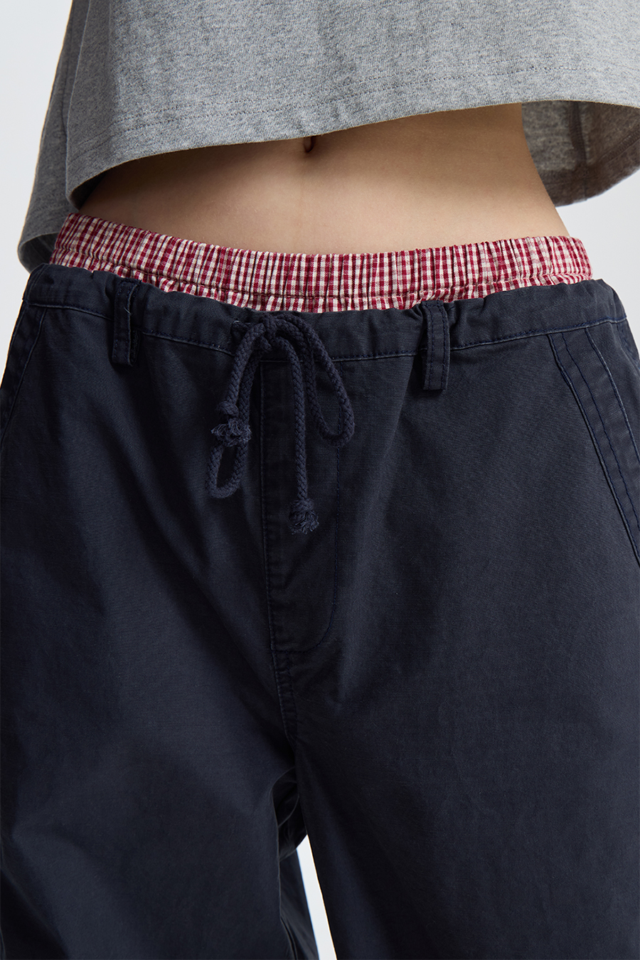 Double Waistband Wide Leg Cargo Pants|yescci