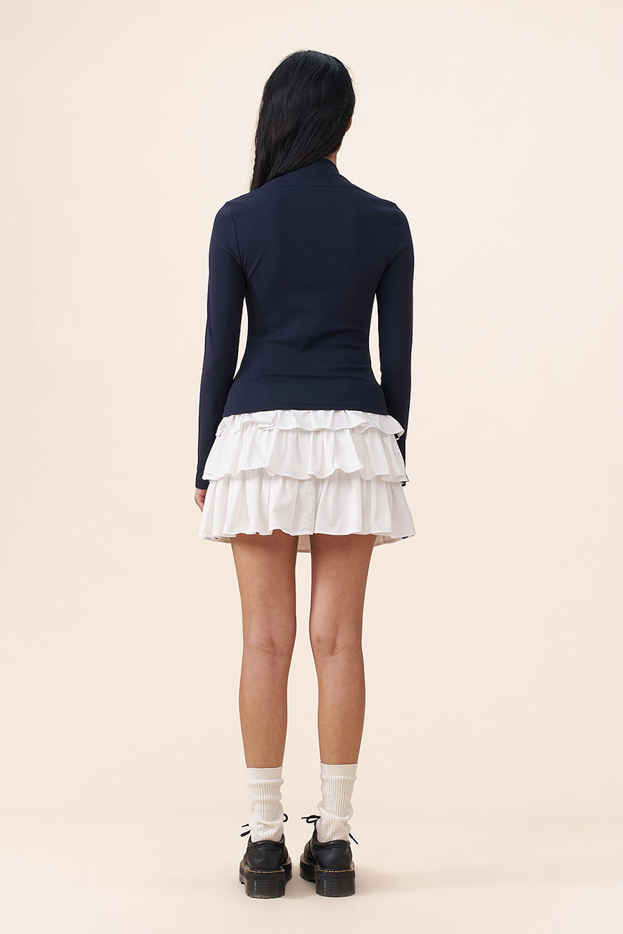 Sporty Striped Tiered Skirt|yescci