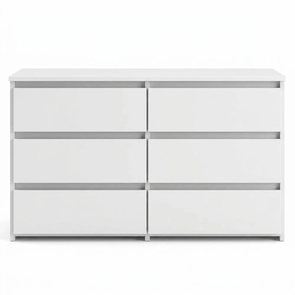 Cómoda Blanca con 6 Cajones para Salón o Dormitorio Infantil