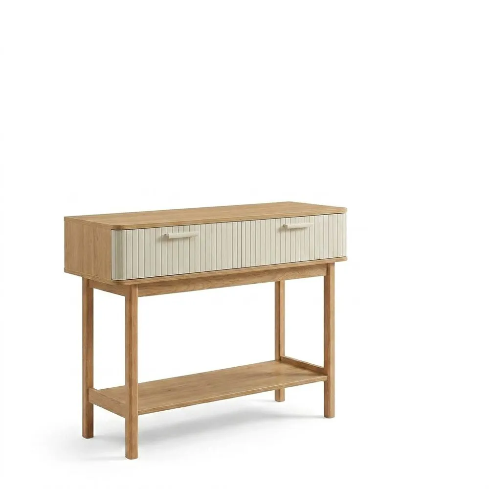 Consola para Pasillo con 2 Cajones y 1 Estante de Madera MDF