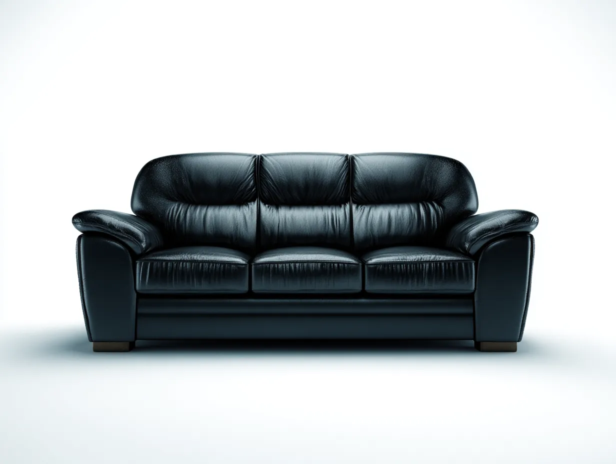 Divani a 3 posti-pelle sintetica-legno-208x92x89 cm-nero-stile moderno-Saluxacorner