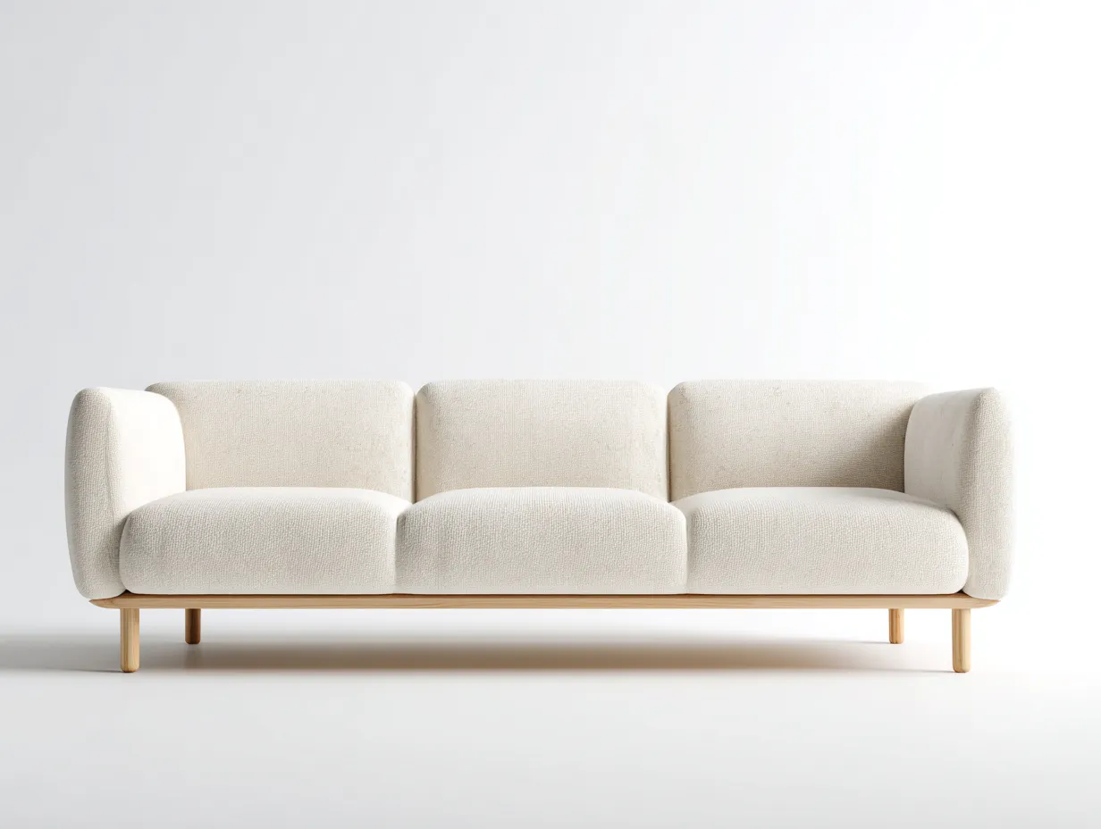 Divani a 3 posti-tessuto-legno-205x91x82 cm-crema-stile moderno-Saluxacorner