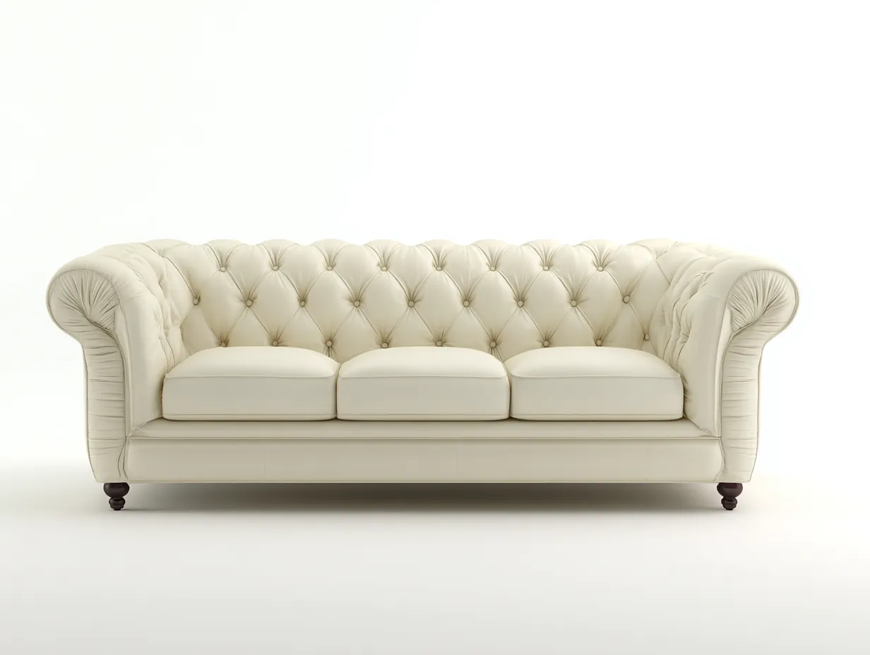 Divani a 3 posti-pelle sintetica-legno-218x93x89 cm-crema-stile classico-Saluxacorner