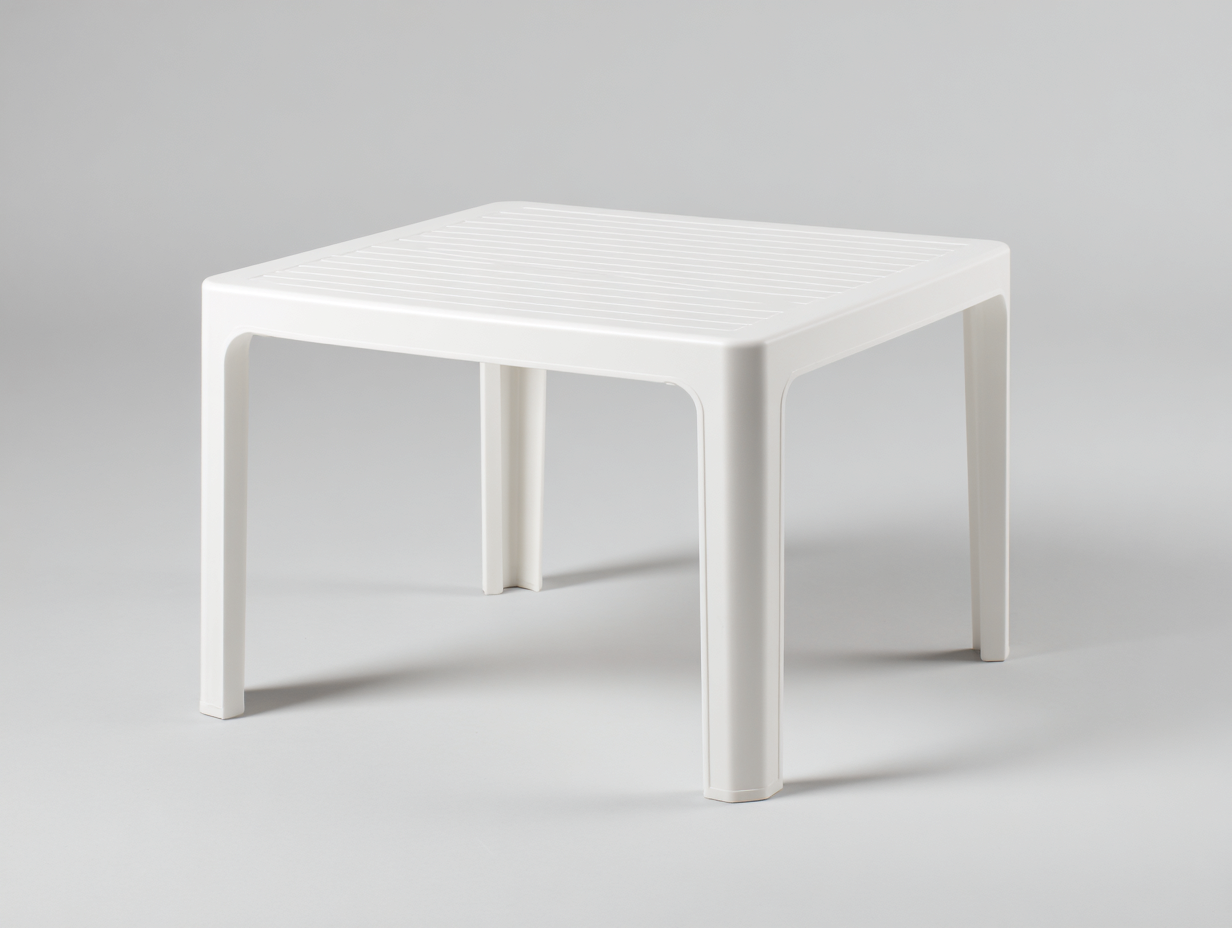 Couchtisch Kunststoff 70x70x45 cm-Weiß-Minimalistisches Design Wohnzimmer-Salaydecor