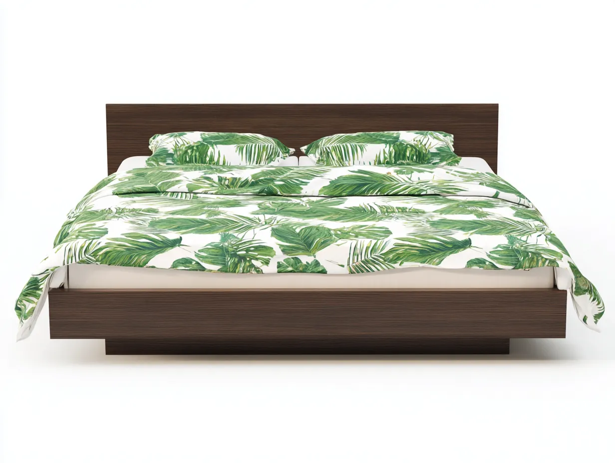 Letto matrimoniale-Legno-214x174x100 cm-Marrone caldo-Stile moderno essenziale-Talavacasa