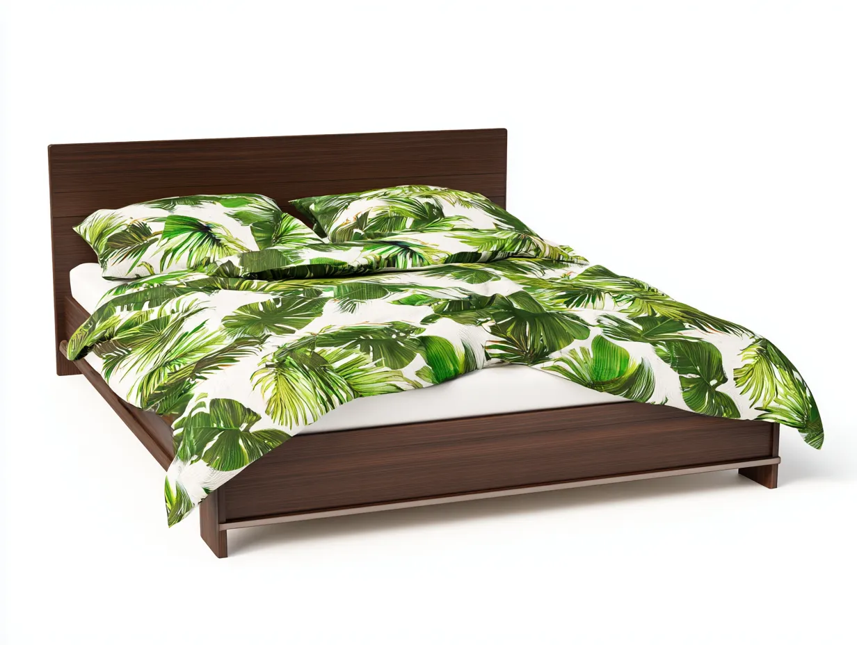 Letto matrimoniale-Legno-212x172x98 cm-Marrone noce-Stile moderno minimalista-Talavacasa