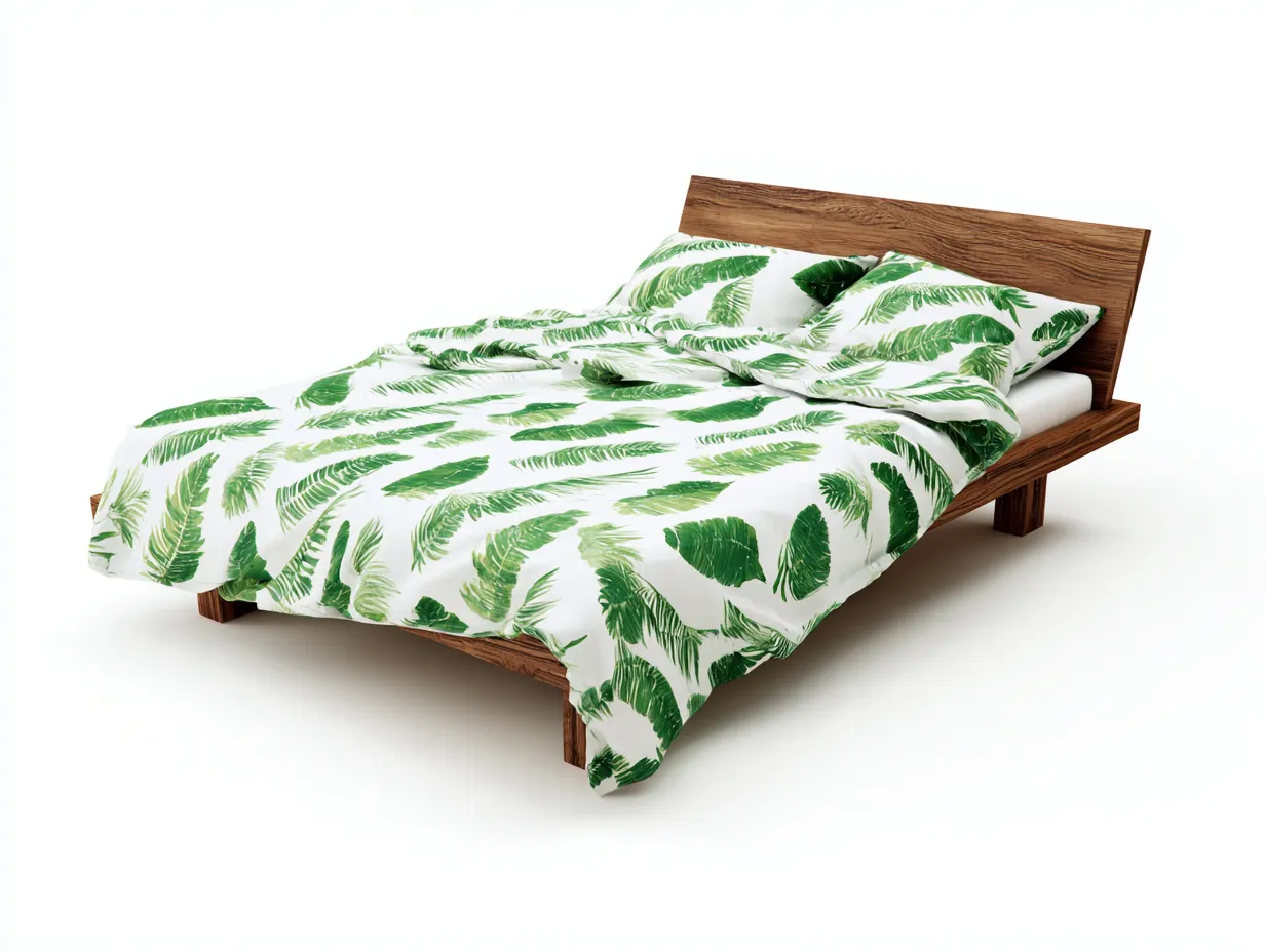 Letto matrimoniale-Legno massello-205x165x85 cm-Noce naturale-Stile moderno basso-Talavacasa