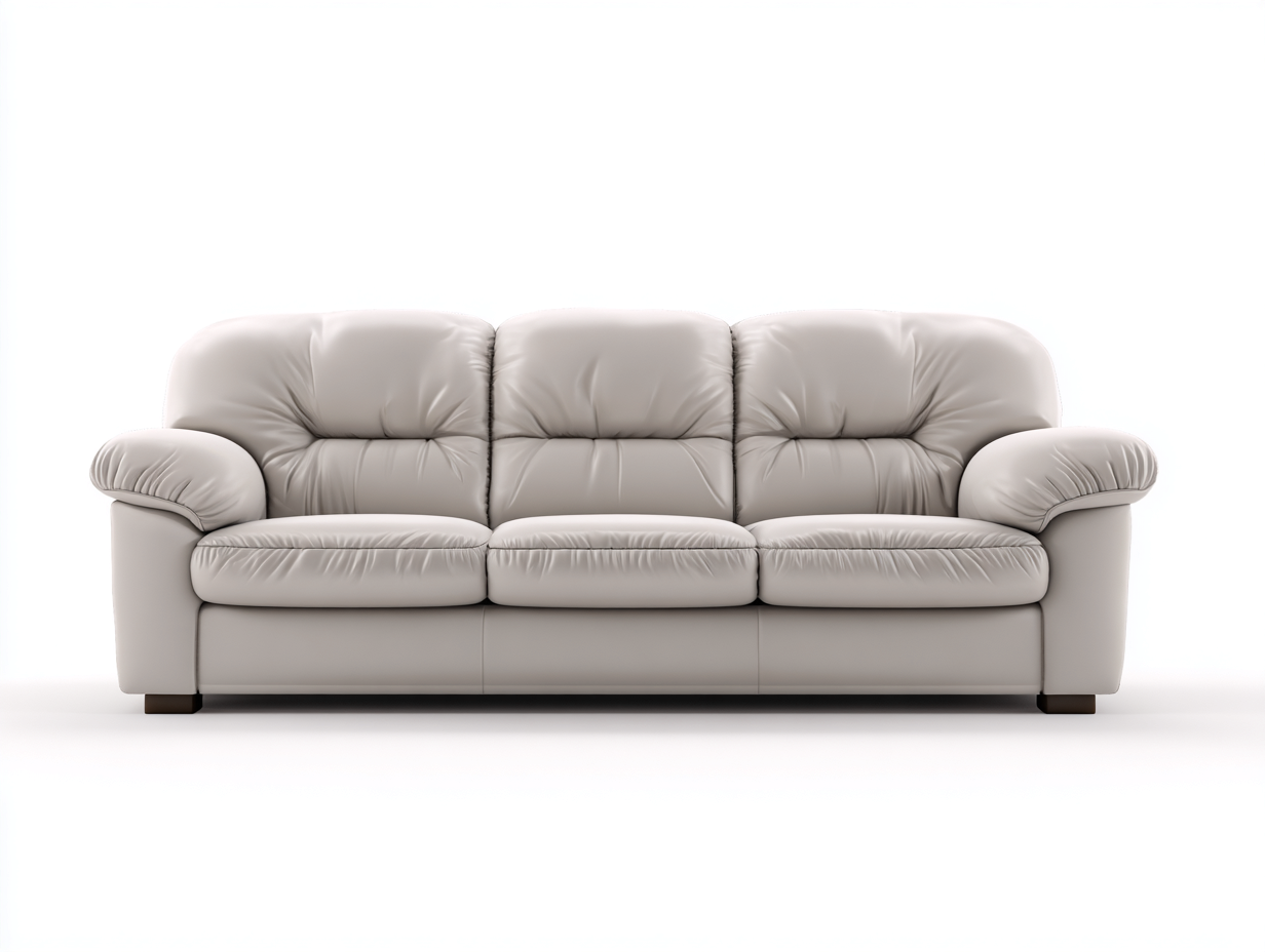 Sofa trzyosobowa-skóra ekologiczna-drewno-218x94x90 cm-beżowy-klasyczny styl-Mivolahome