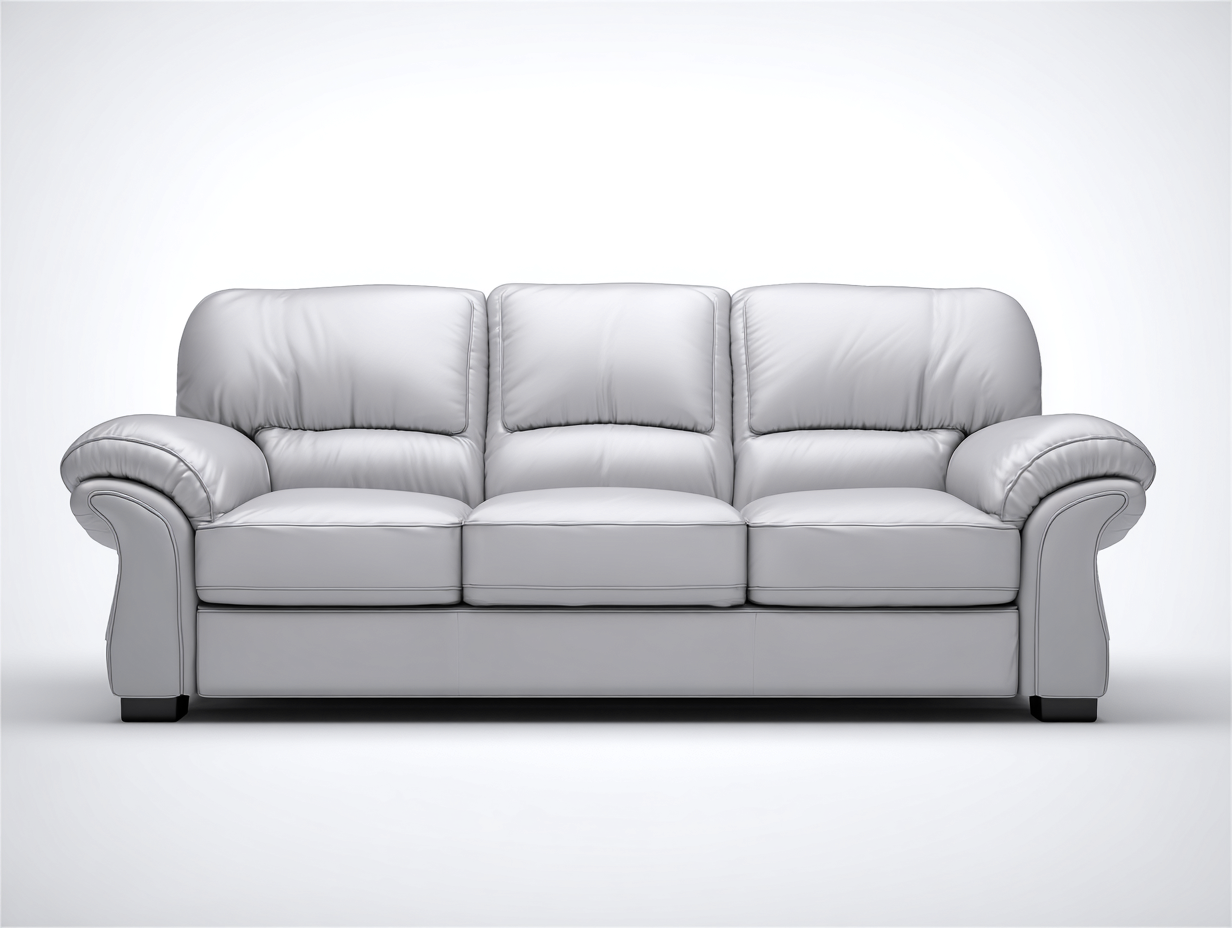 Sofa trzyosobowa-skóra ekologiczna-drewno-220x95x90 cm-szary-klasyczny styl-Mivolahome