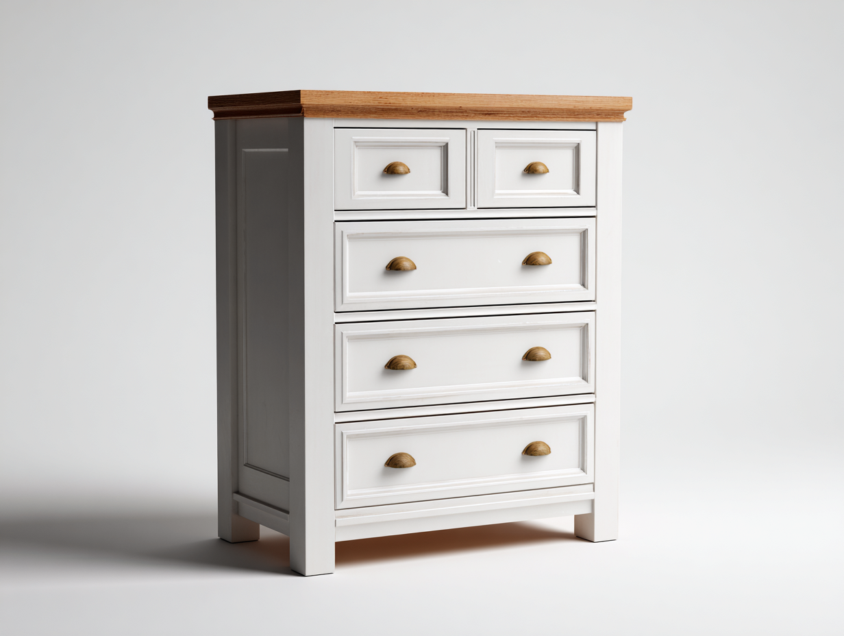 Komody-drewno-płyta meblowa-82 x 41 x 101 cm-biały-naturalny-styl klasyczny-Mivolahome