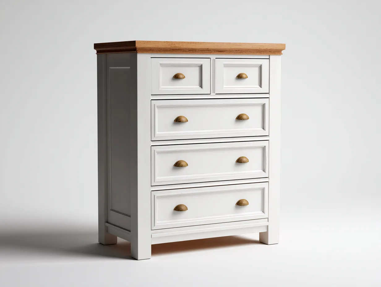 Komody-drewno-płyta meblowa-82 x 41 x 101 cm-biały-naturalny-styl klasyczny-Mivolahome