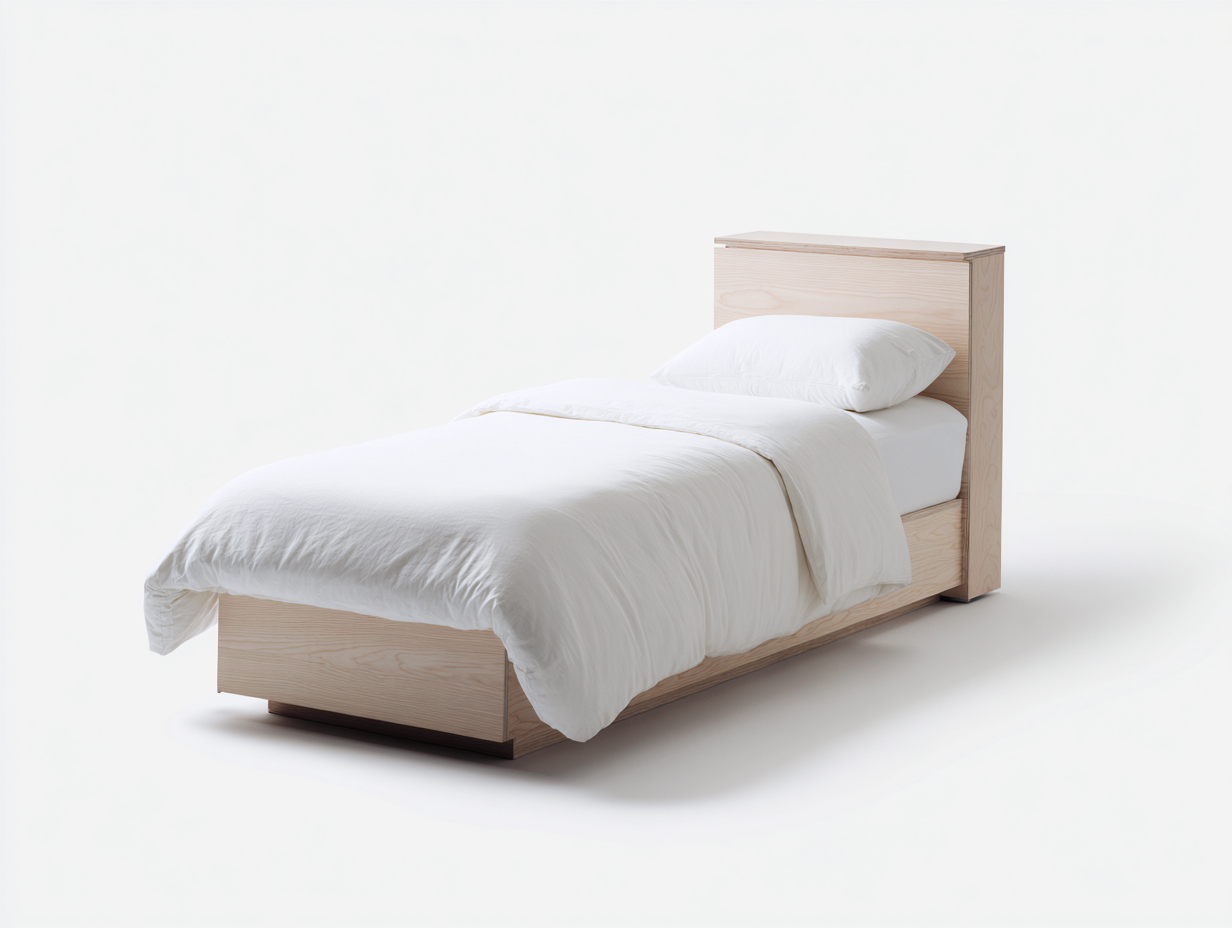 Łóżka pojedyncze - drewno - 203x93x104 cm - jasne drewno - nowoczesny prosty styl-Hacorjadecor