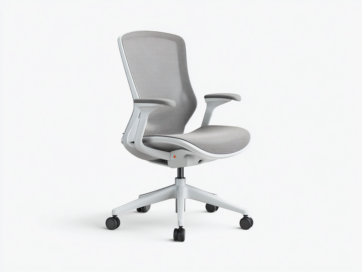 Sedie da ufficio ergonomica girevole con schienale in rete - struttura plastica e base con ruote - 60x60x98 cm - grigio chiaro - design moderno traspirante-Malaionest