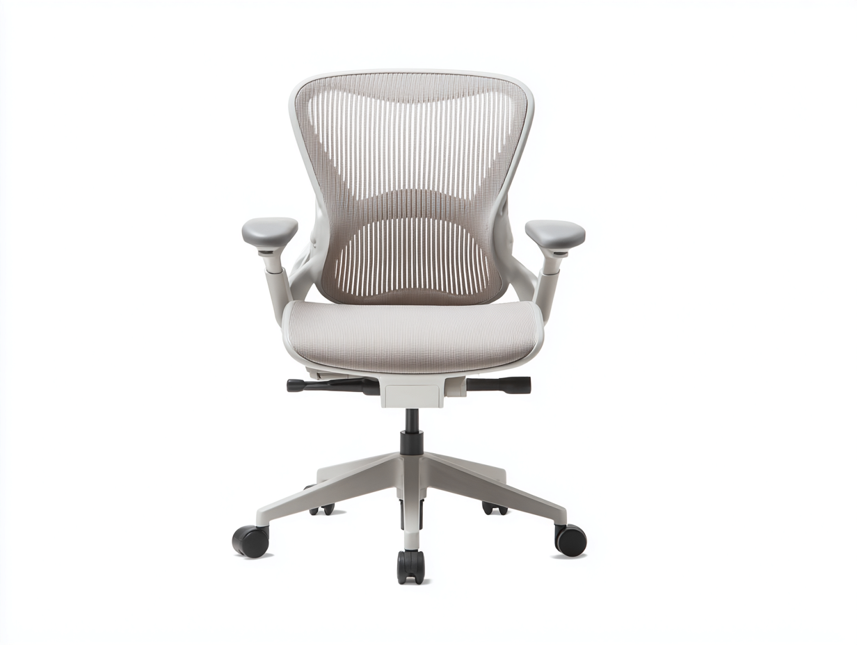 Sedie da ufficio ergonomica girevole con schienale in rete - struttura plastica e base con ruote - 60x60x100 cm - grigio chiaro e nero - design traspirante moderno-Malaionest
