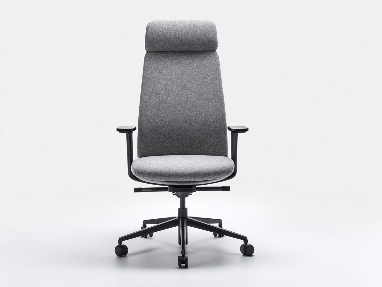 Sedie da ufficio girevole schienale alto ergonomico - rivestimento tessuto e base metallo con ruote - 62x62x115 cm - grigio e nero - design comfort professionale-Malaionest