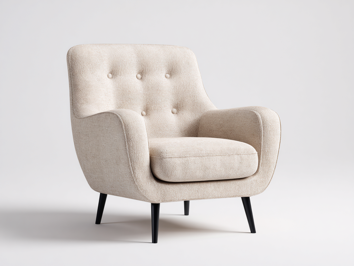 Fotele - tkanina-metal - 76x82x85 cm - beżowy - styl nowoczesny-Misavaliving