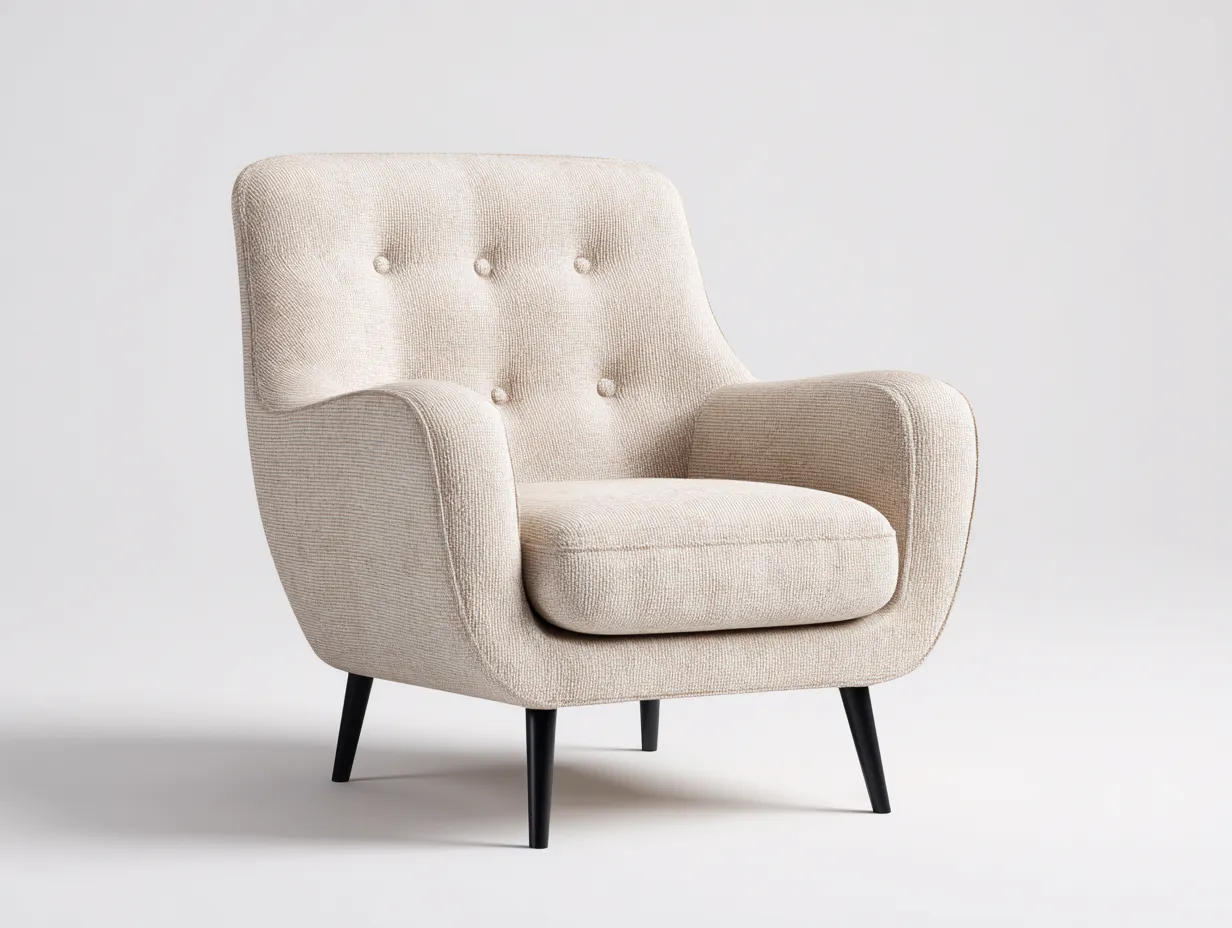 Fotele - tkanina-metal - 76x82x85 cm - beżowy - styl nowoczesny-Misavaliving