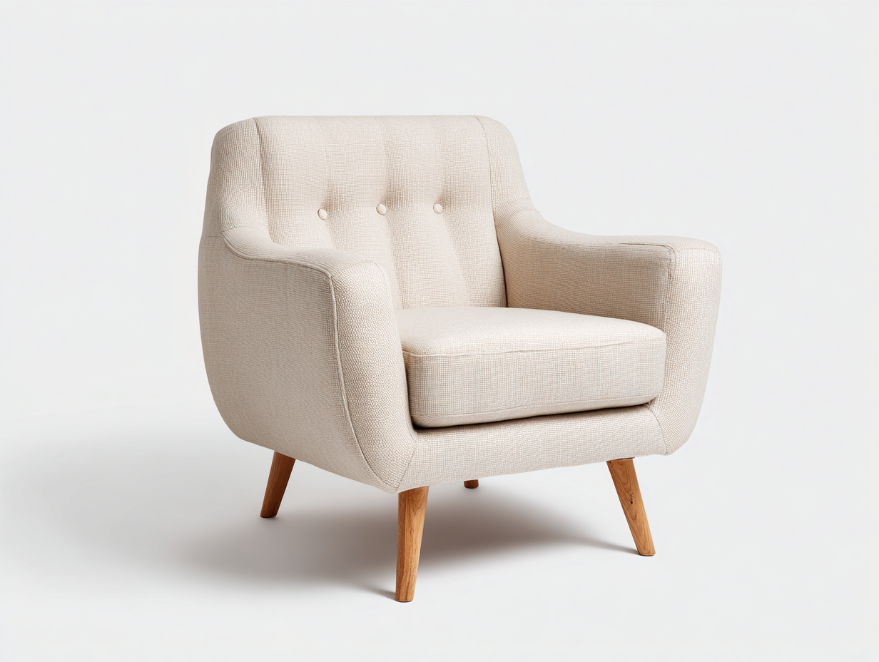 Fotele - tkanina-drewno - 78x83x87 cm - beżowy - styl nowoczesny-Misavaliving