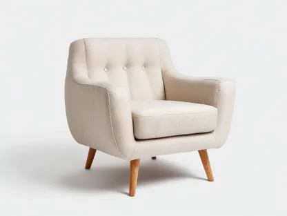 Fotele - tkanina-drewno - 78x83x87 cm - beżowy - styl nowoczesny-Misavaliving