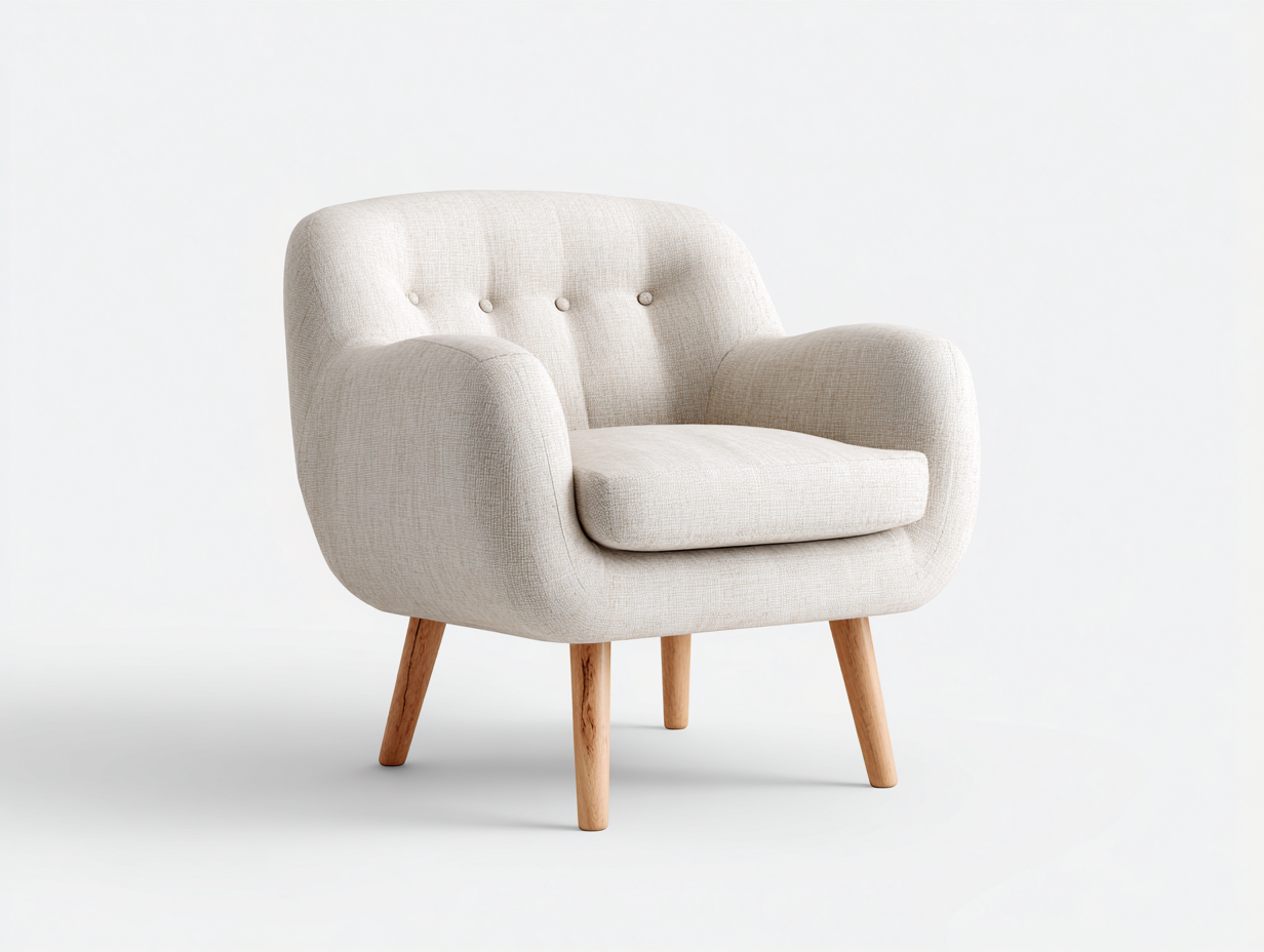 Fotele - tkanina-drewno - 82x87x91 cm - beżowy - styl nowoczesny-Misavaliving