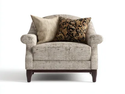 Fotele - tkanina-drewno - 90x95x92 cm - beżowy - styl klasyczny-Misavaliving